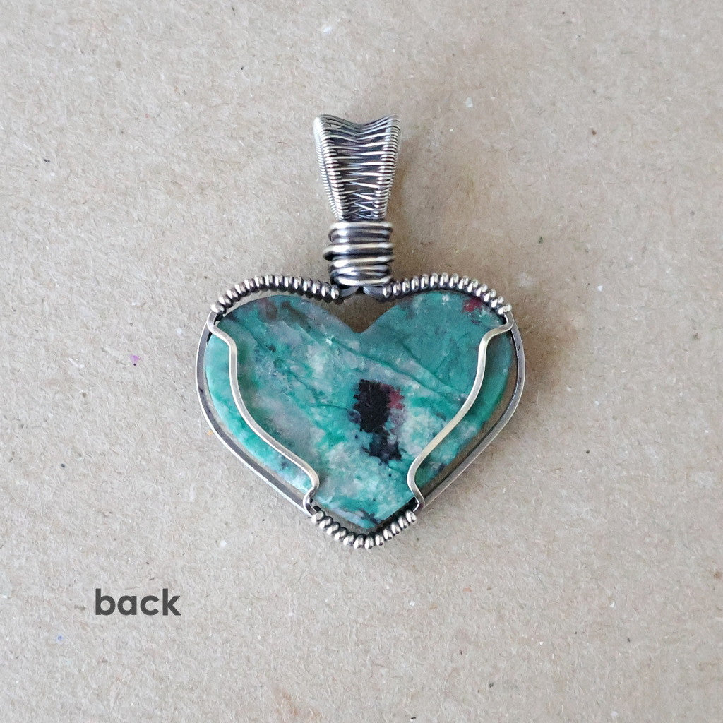 Handcrafted Sonora Sunrise Heart Pendant - Talisman of Feminine Power