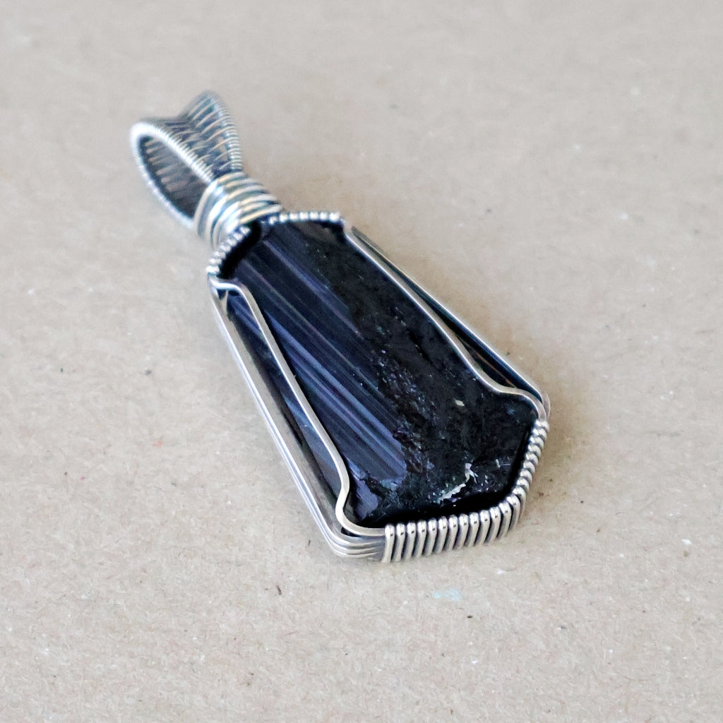 Handcrafted Black Tourmaline Pendant - Talisman of Protection and Purification