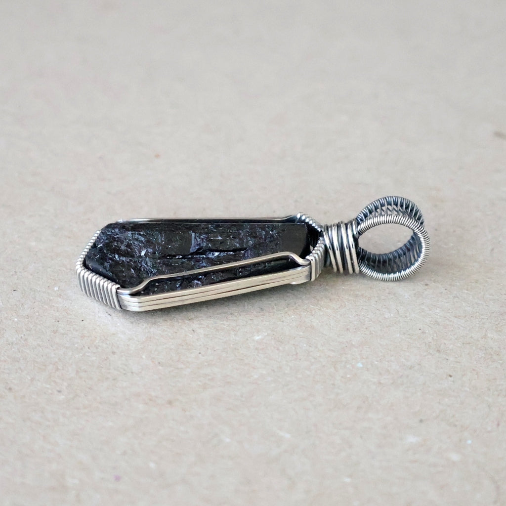 Handcrafted Black Tourmaline Pendant - Talisman of Protection and Purification