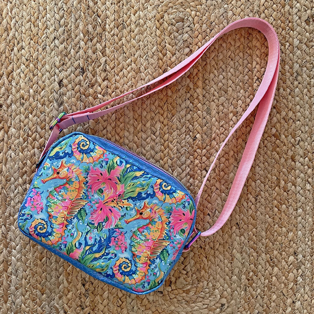 Australian-artist-handmade-bag-pink-blue-seahorses-crossbody-kids-03