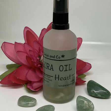 Heart Chakra essential Oil mist Crystal infused with Green Adventurine