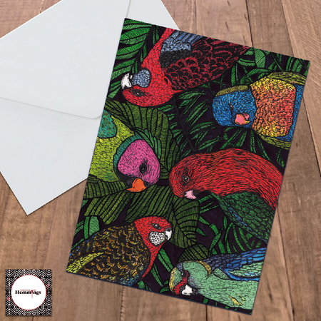 Australian Parrots Greeting Card + Envelope