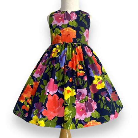 Painted Flowers Tea Party Dress - 3 colours