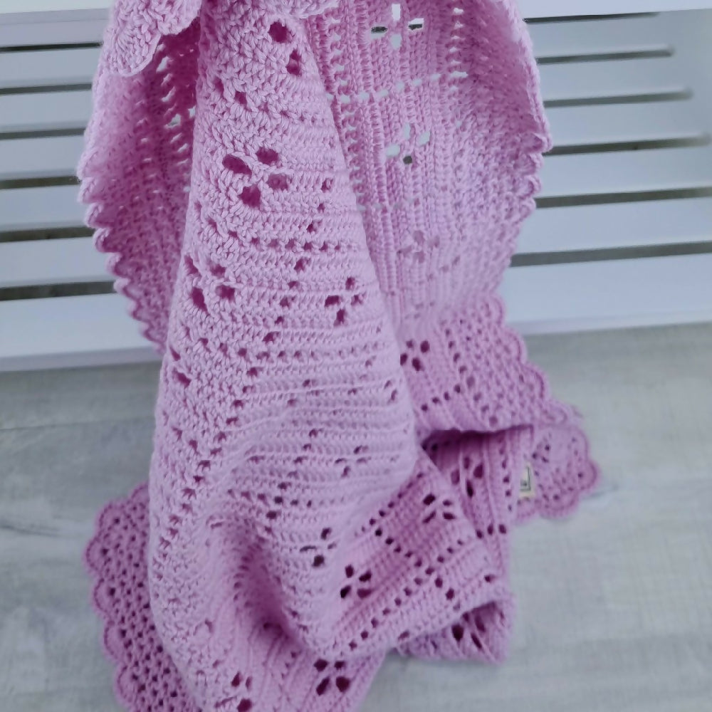 Pink Merino Baby Blanket Call the Midwife 1