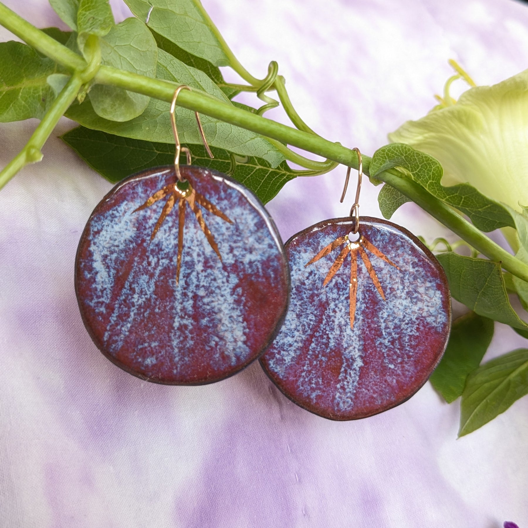 Sunset Rays Ceramic Earrings