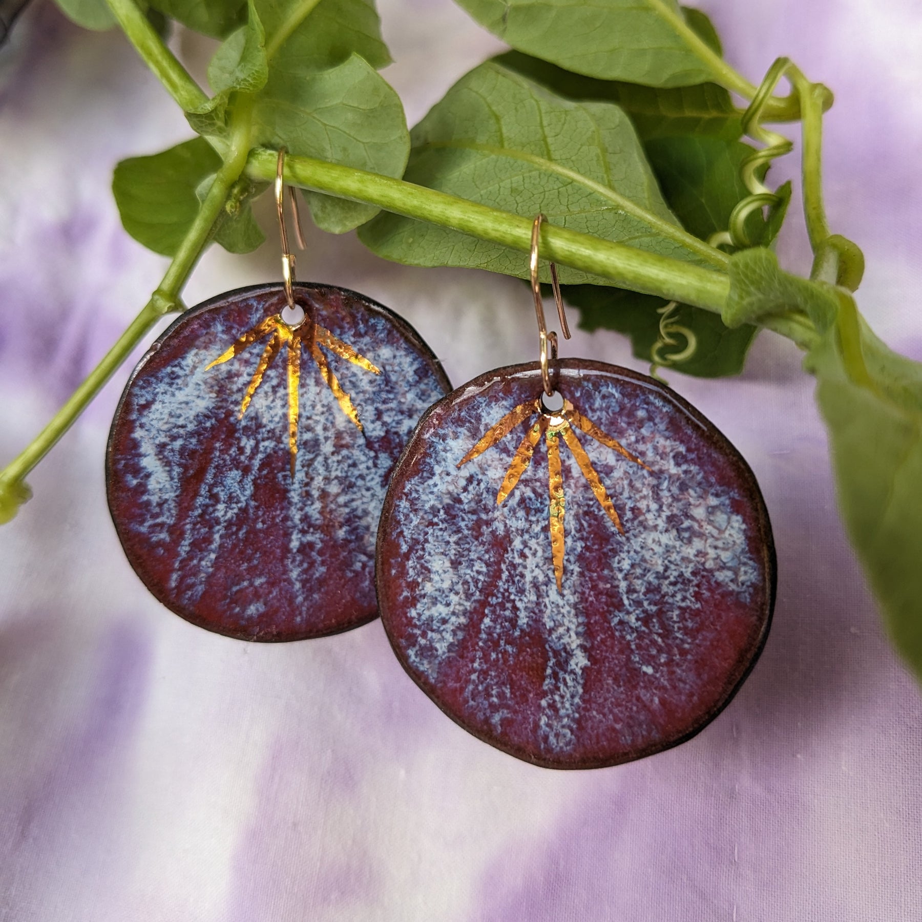 Sunset Rays Ceramic Earrings
