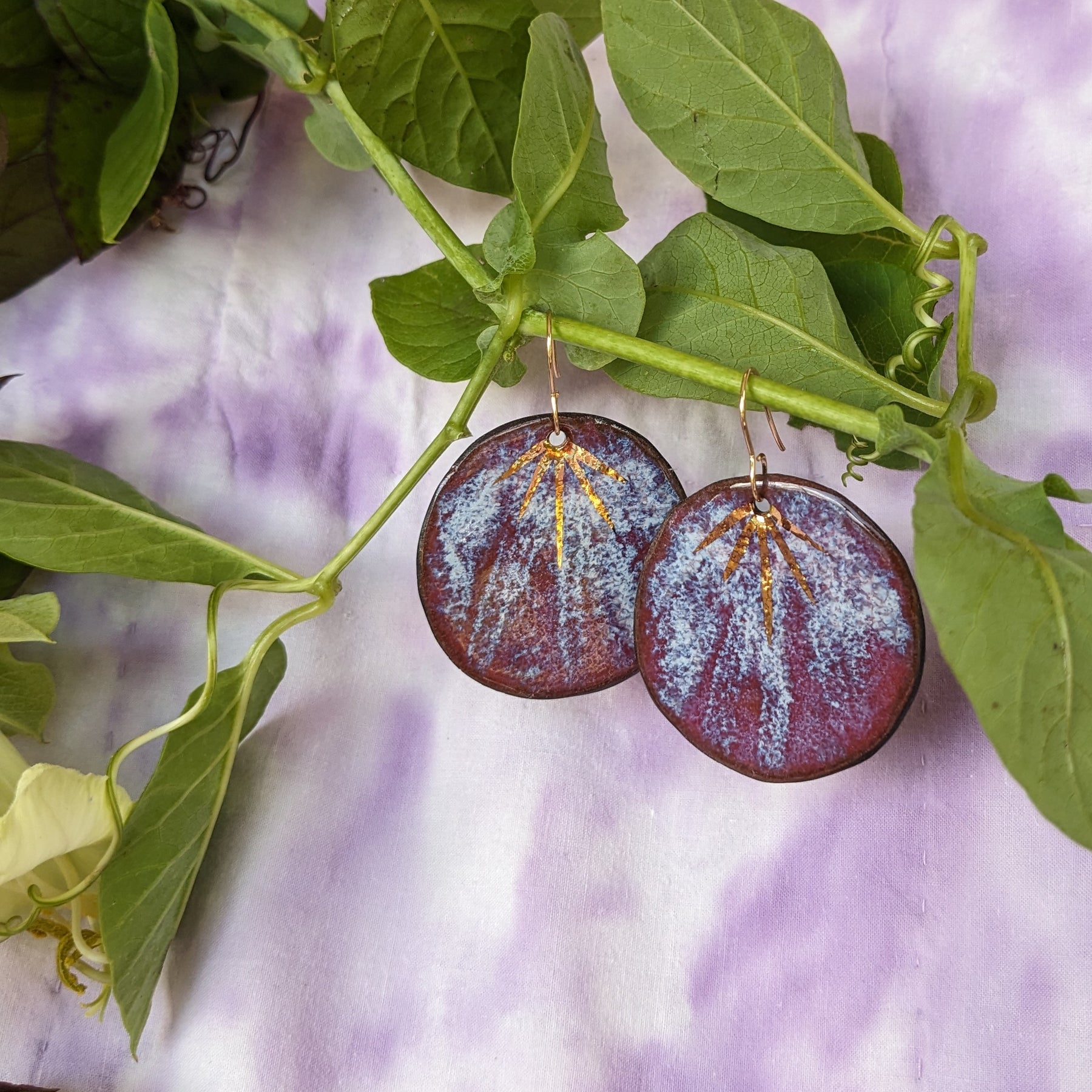 Sunset Rays Ceramic Earrings