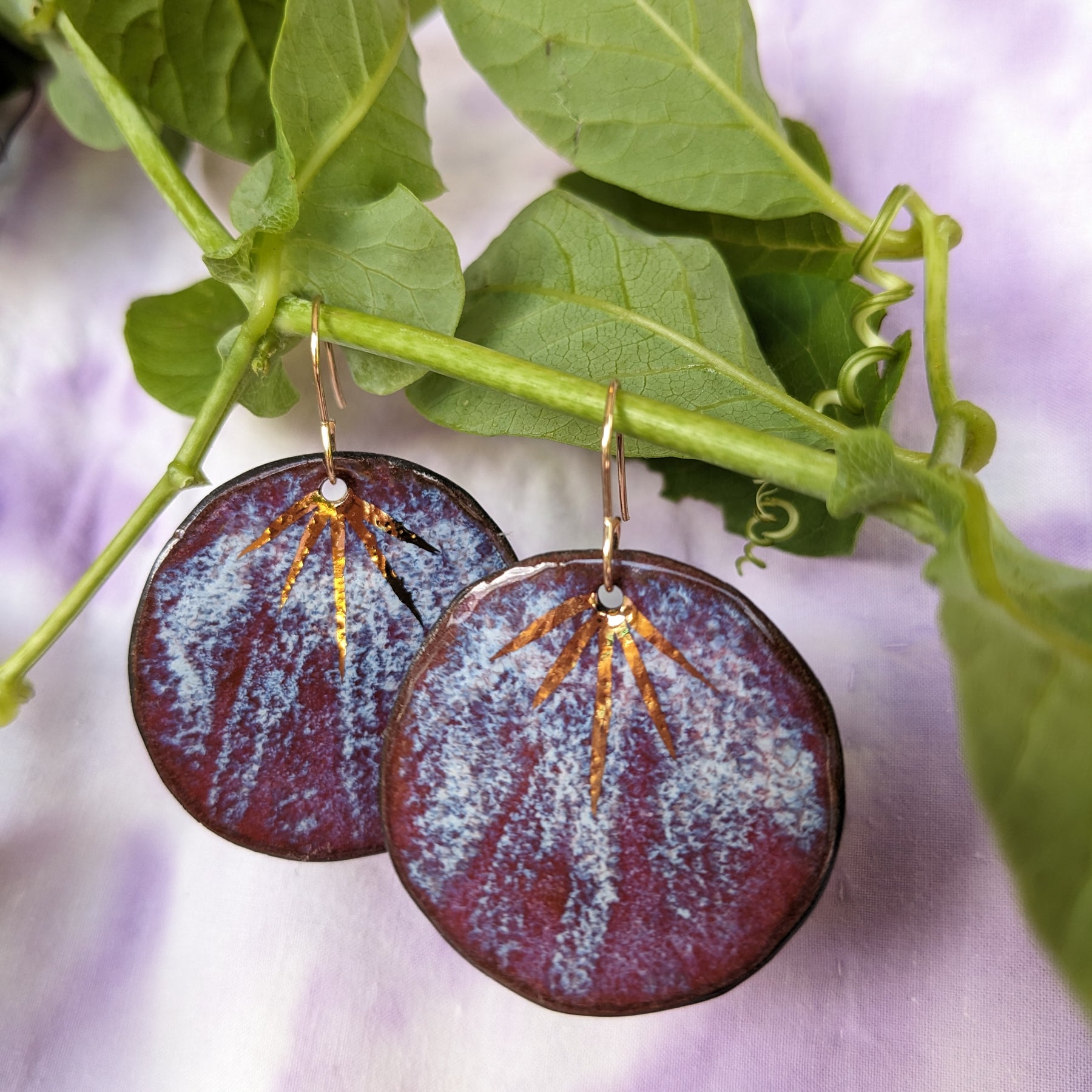 Sunset Rays Ceramic Earrings