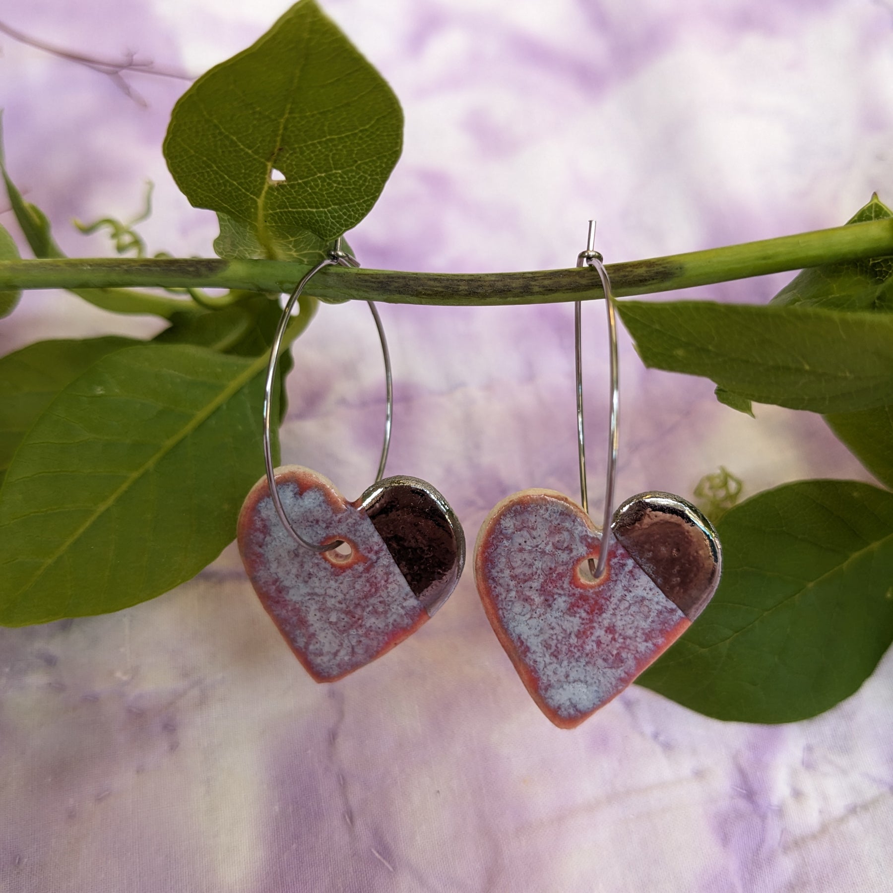 Sweet Heart Ceramic Earrings