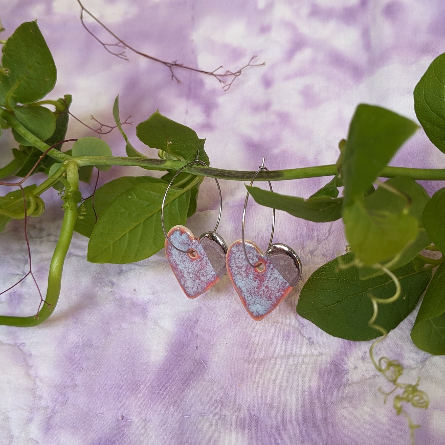 Sweet Heart Ceramic Earrings