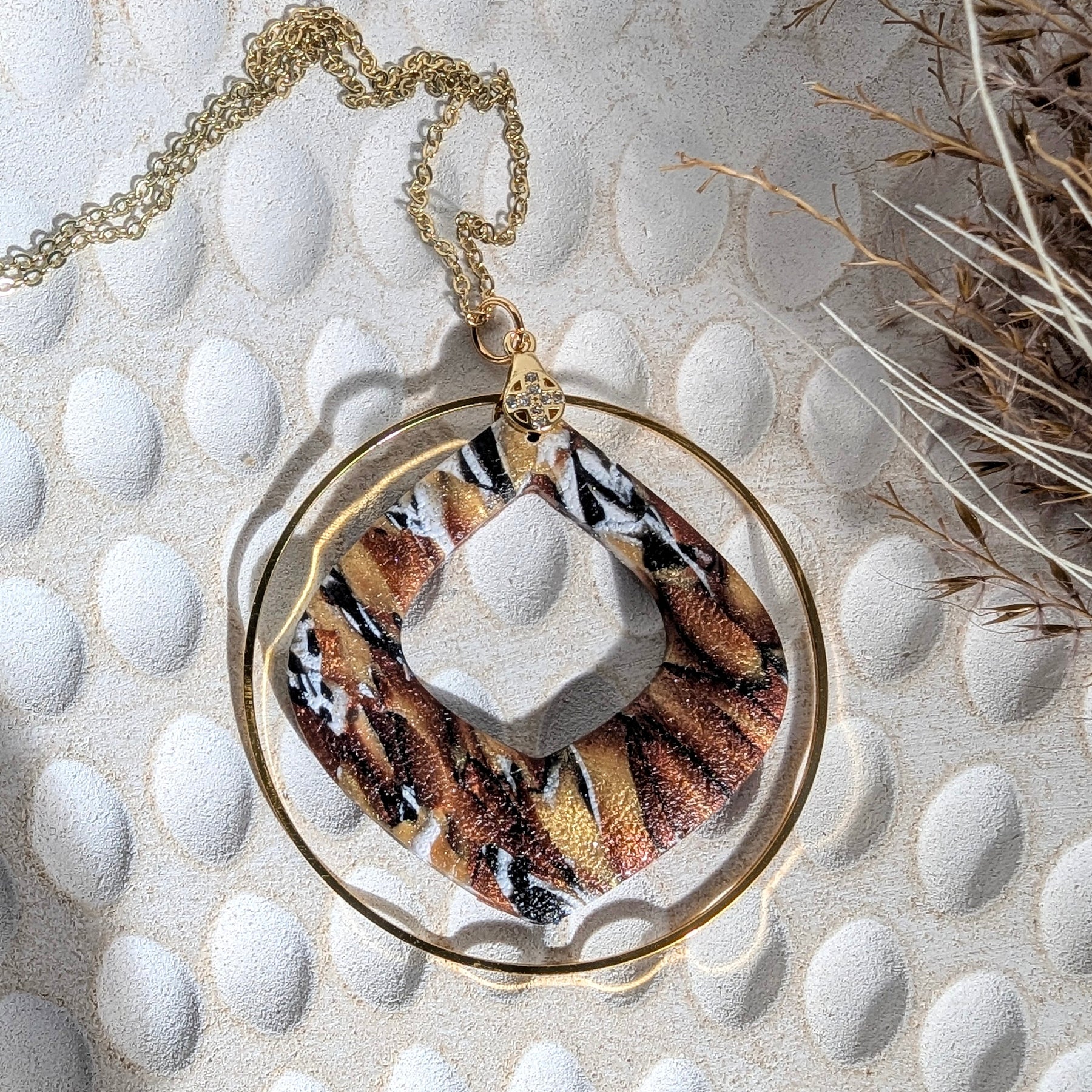 Gold Finished Pendant and Earring Set. Free Shipping