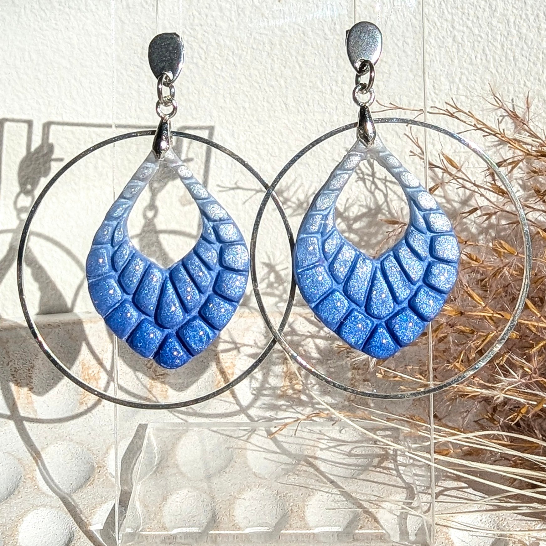 Shades of Blue Drop Earrings
