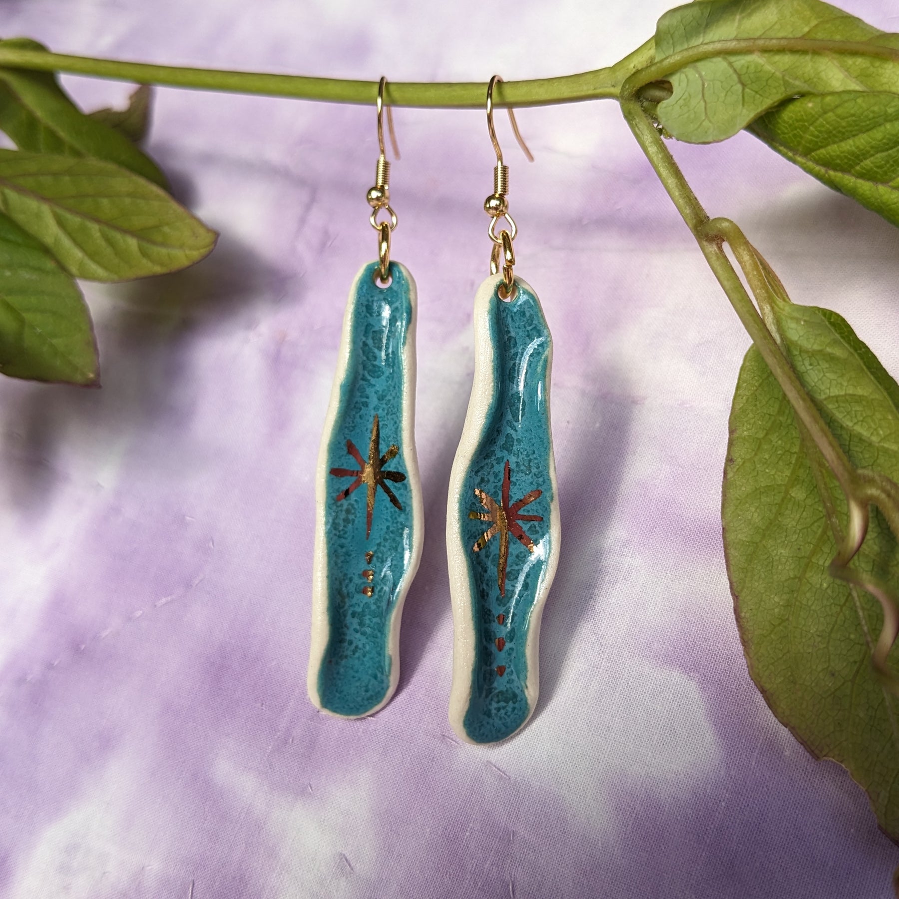 Ceramic Star Vulva Earrings