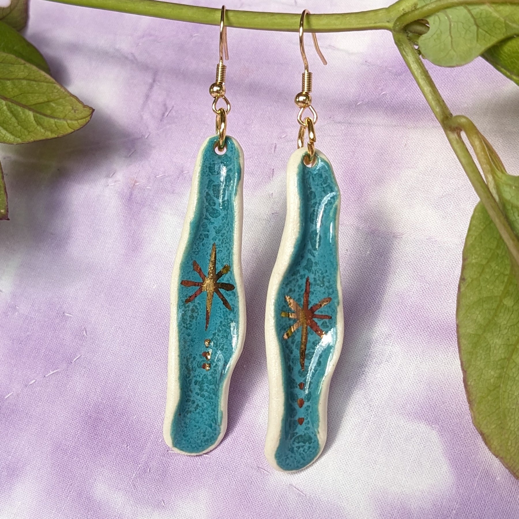 Ceramic Star Vulva Earrings