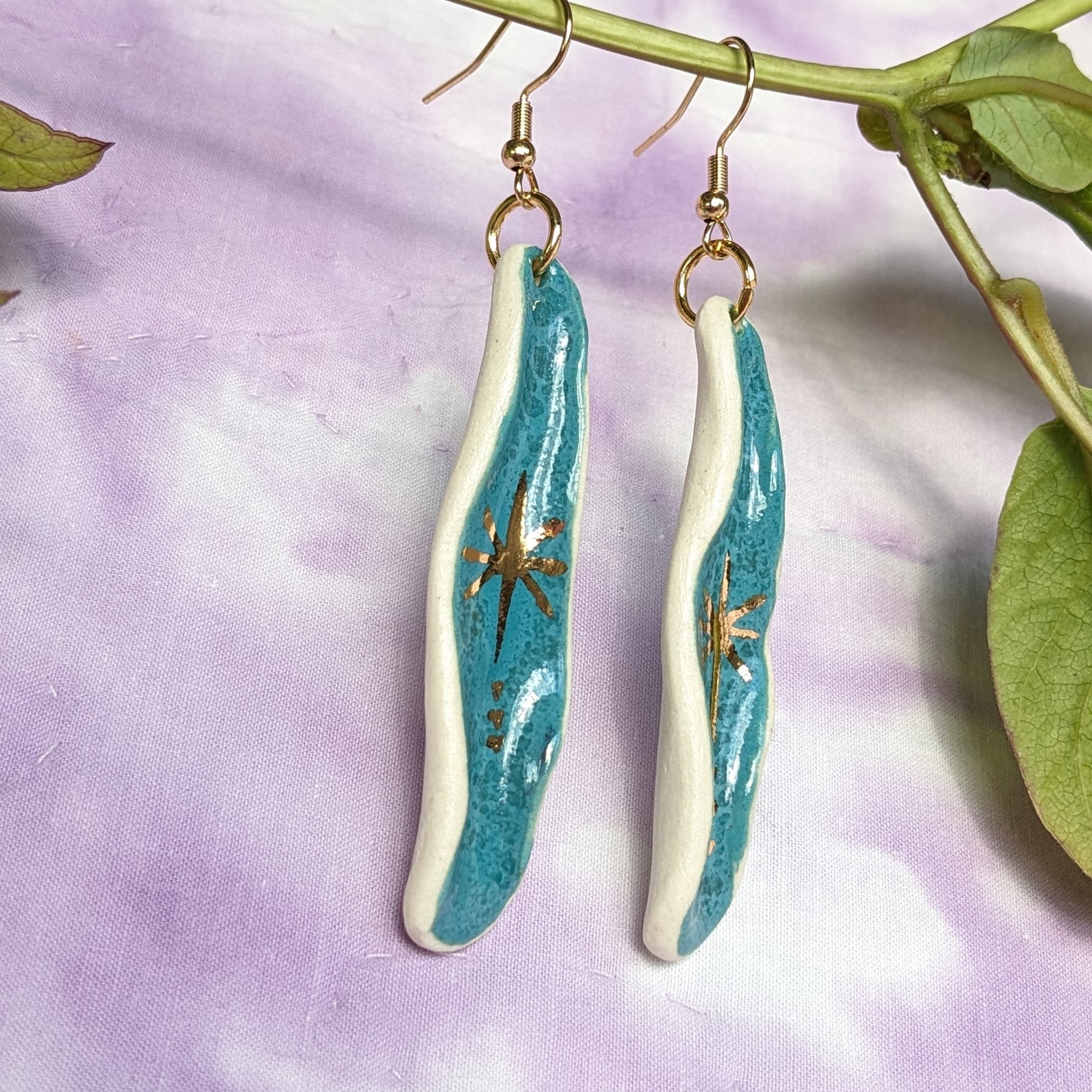 Ceramic Star Vulva Earrings