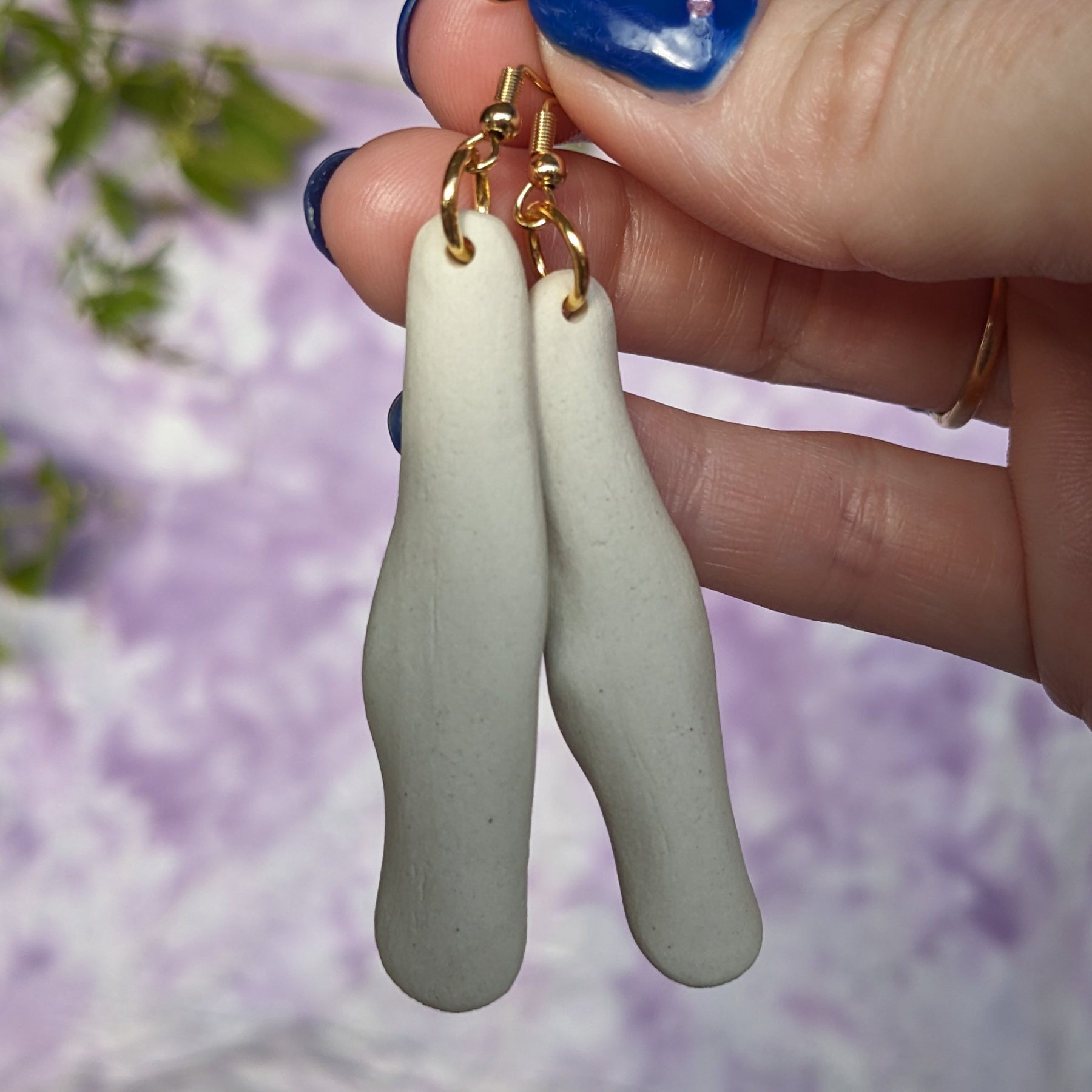 Ceramic Star Vulva Earrings