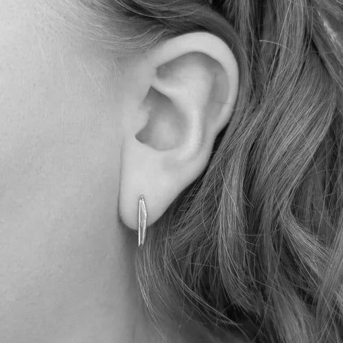 handmade geometric faceted earrings