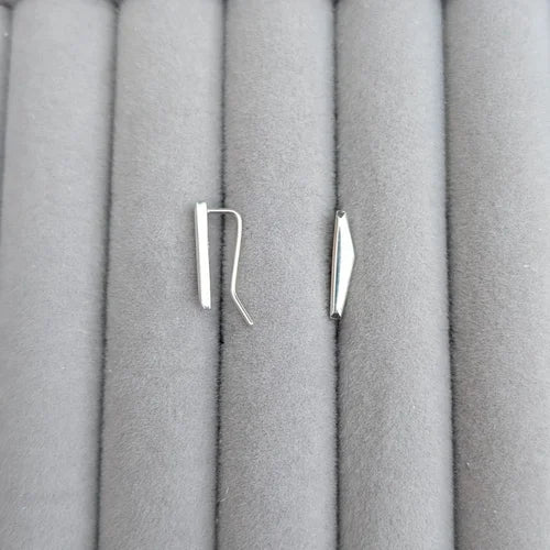 handmade geometric faceted earrings