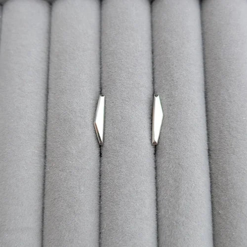 handmade geometric faceted earrings