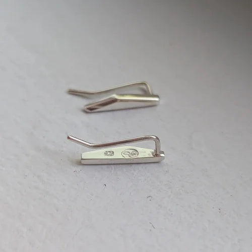 handmade geometric faceted earrings