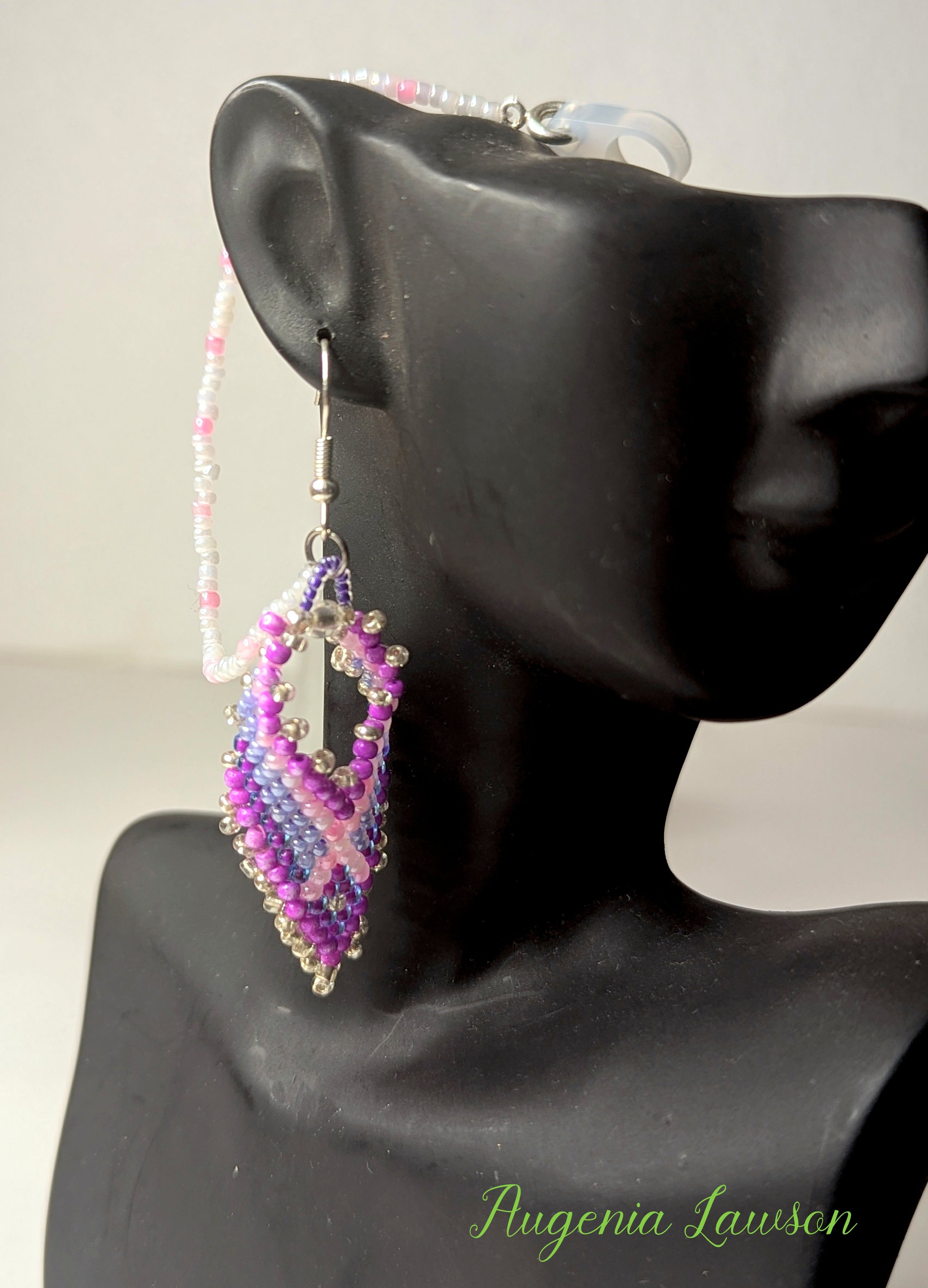 Beaded Hearing Aid Jewellery with Safety Link