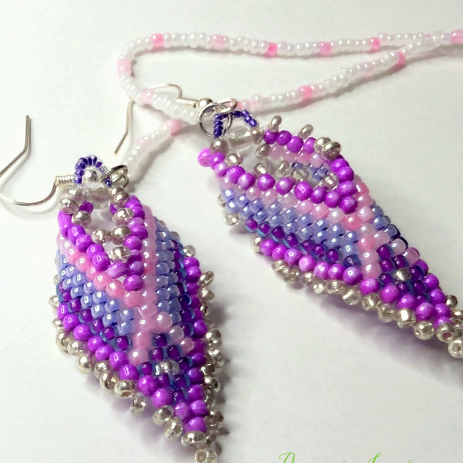 Beaded Hearing Aid Jewellery with Safety Link