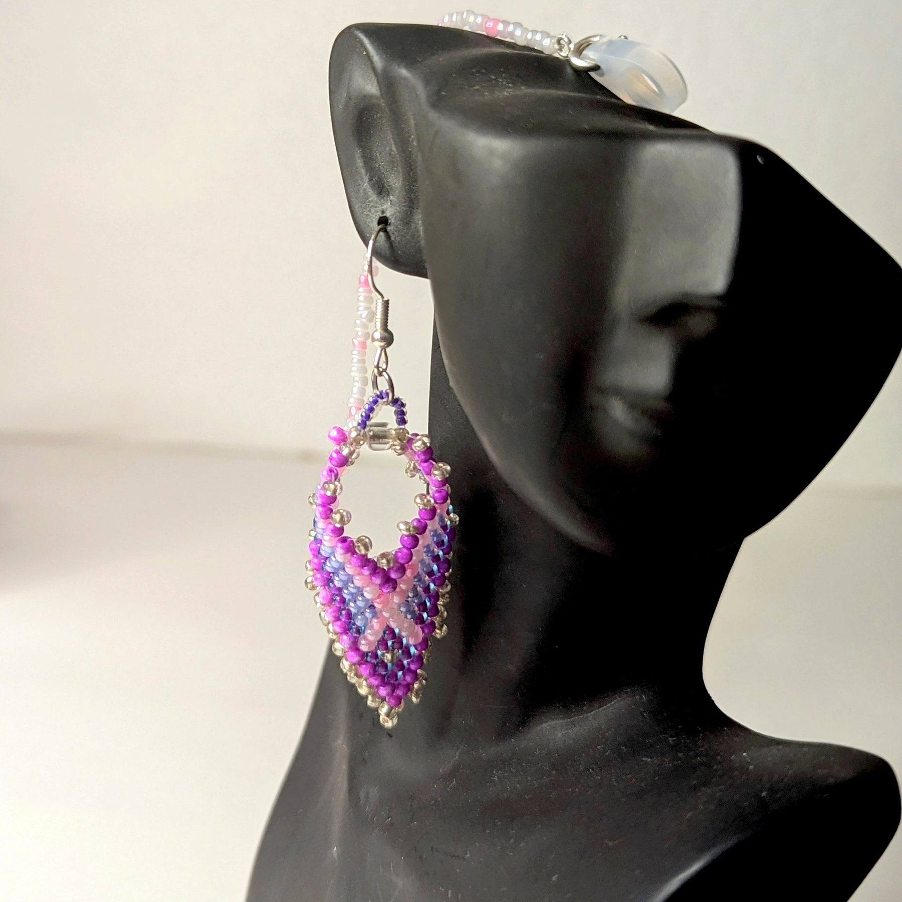 Beaded Hearing Aid Jewellery with Safety Link