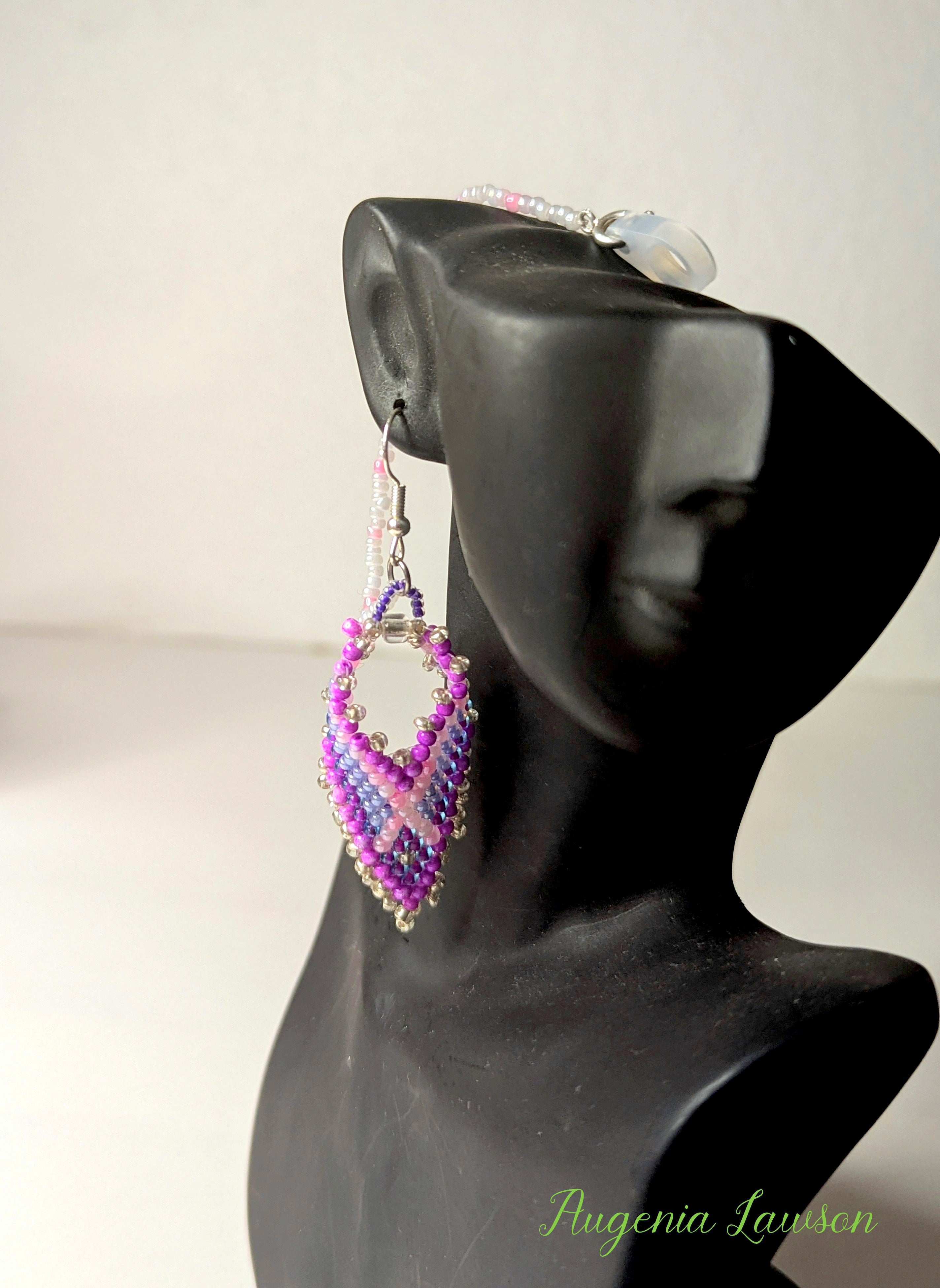 Beaded Hearing Aid Jewellery with Safety Link