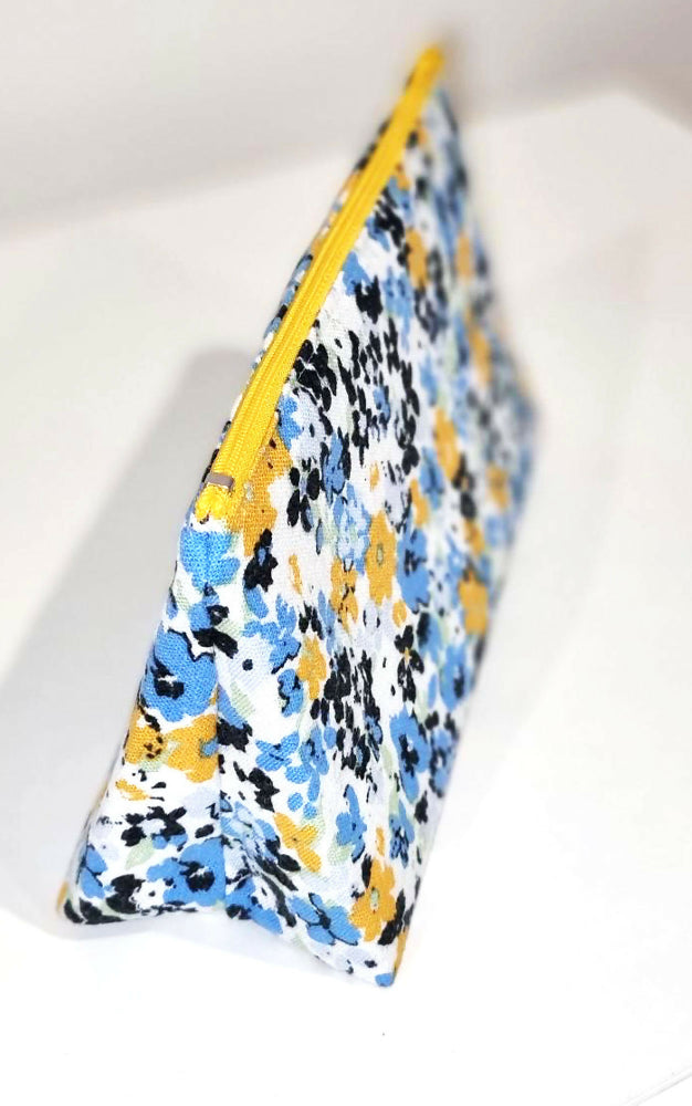 Cosmetic, Make-up Pouch, Pencil Case - Lined Zippered Upcycled - FREE SHIPPING!