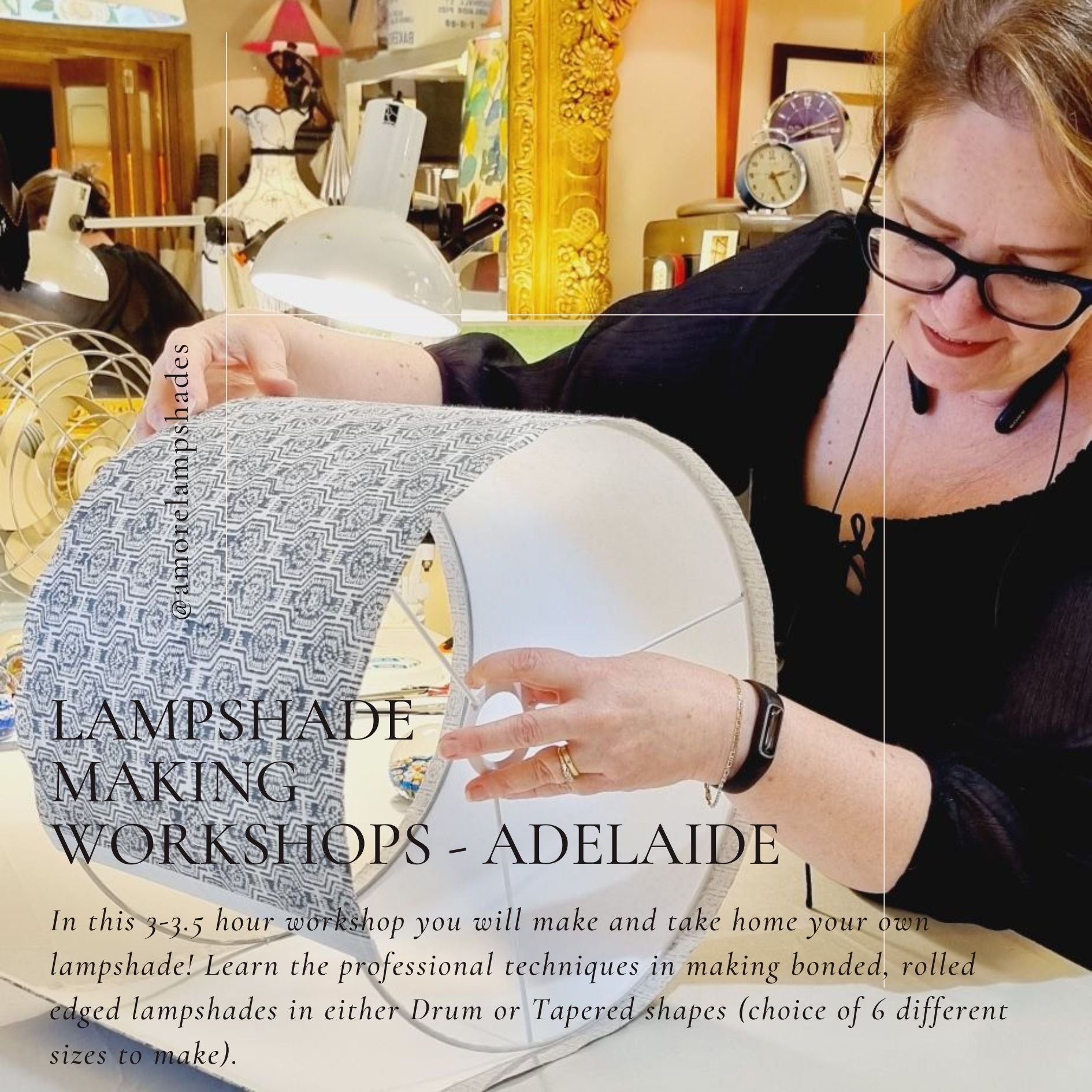 Lampshade Making Workshop - In Person - ADELAIDE