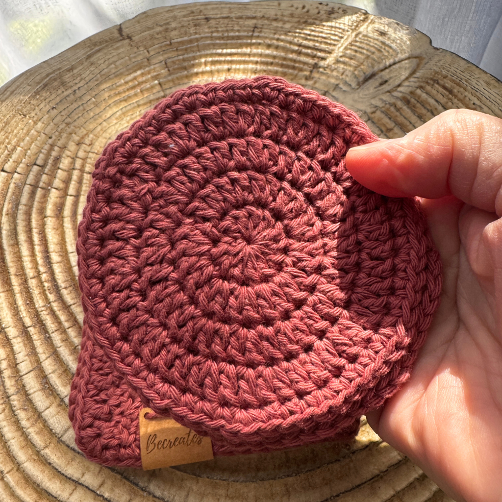 Handmade Pamper Pack | Crochet Body & Face Scrubbie set | Rust