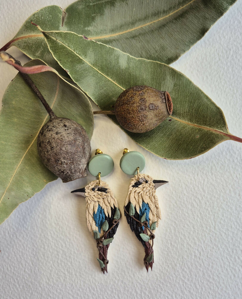 Earrings, Kookaburra sits in the Old Gum Tree