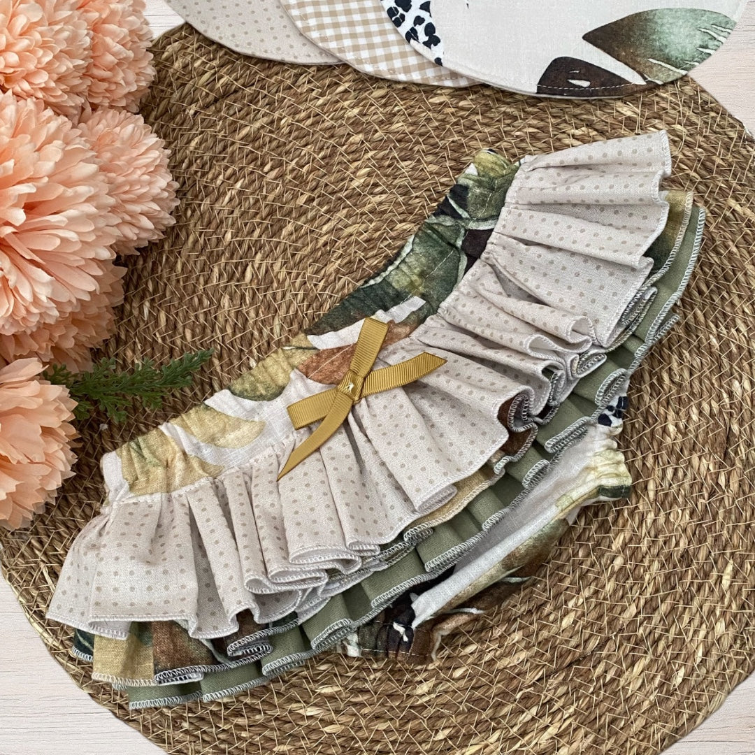 Ruffled Nappy Cover - Jungle Baby