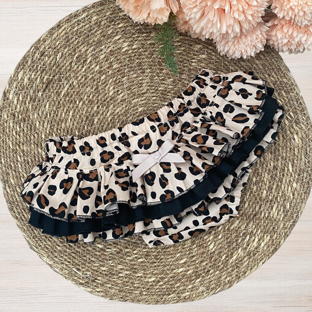 Ruffled Nappy Cover - Animal Print - Bloomers
