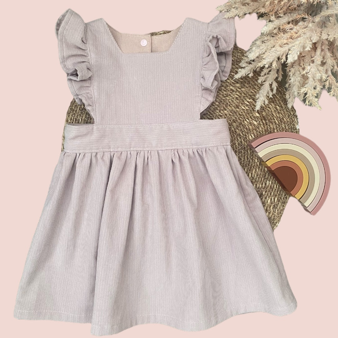 Pinafore Dress - Corduroy - Pale Pink - Girls Dress