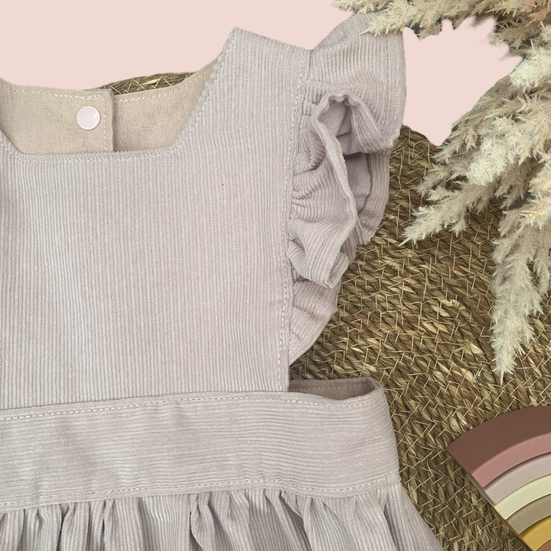 Pinafore Dress - Corduroy - Pale Pink - Girls Dress