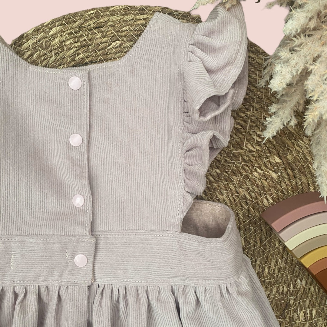 Pinafore Dress - Corduroy - Pale Pink - Girls Dress