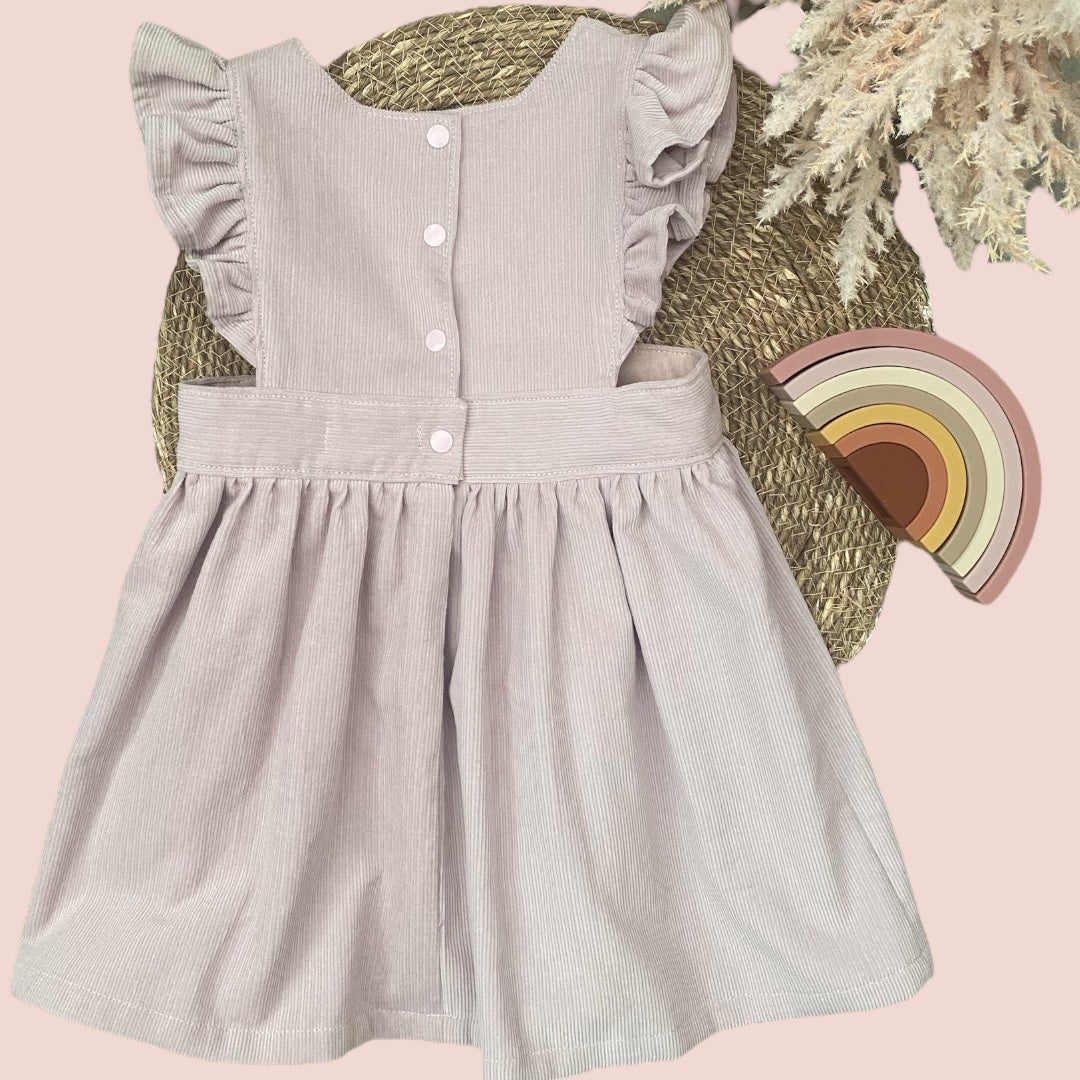 Pinafore Dress - Corduroy - Pale Pink - Girls Dress