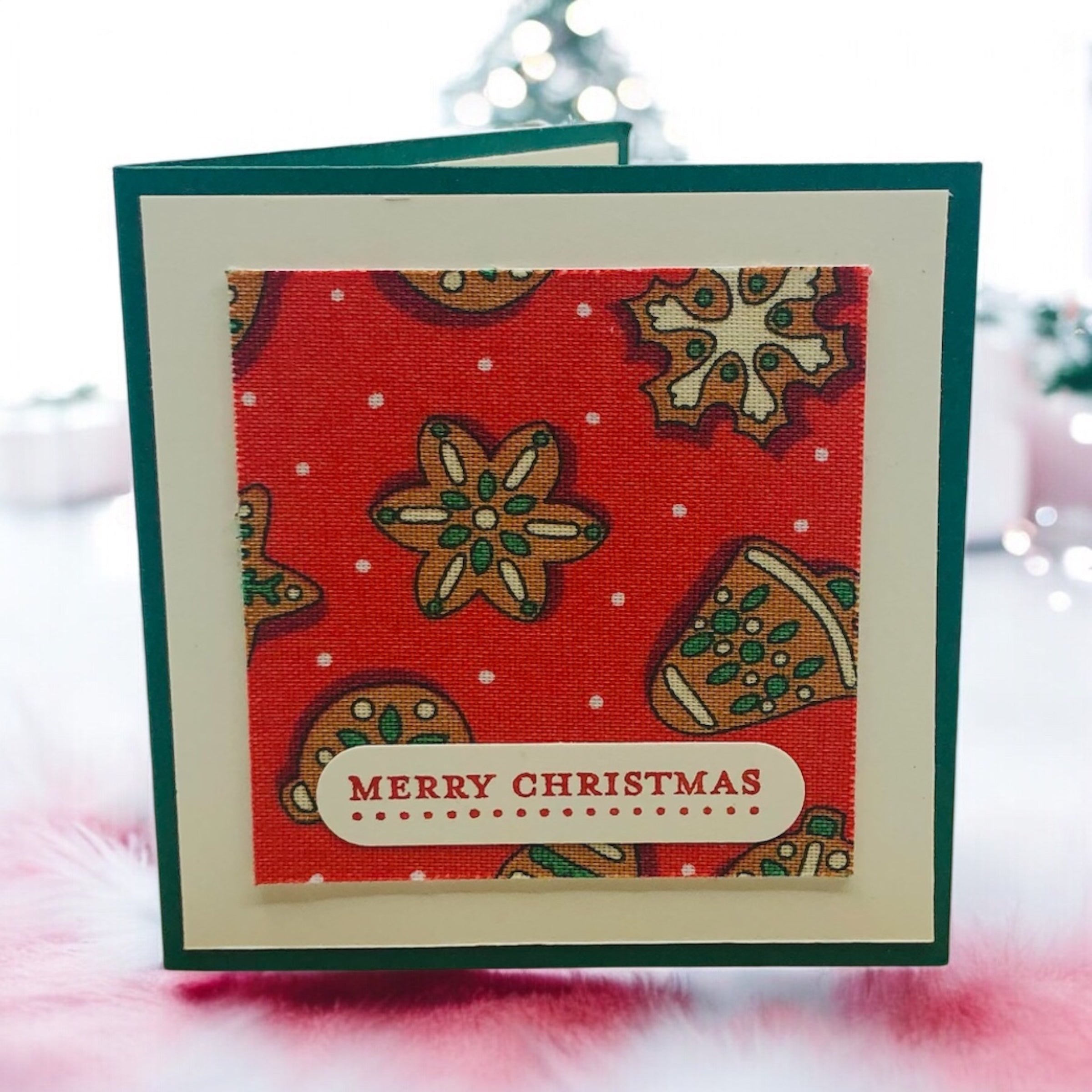 Small Christmas card /gift card/ sustainable reusable gift bag