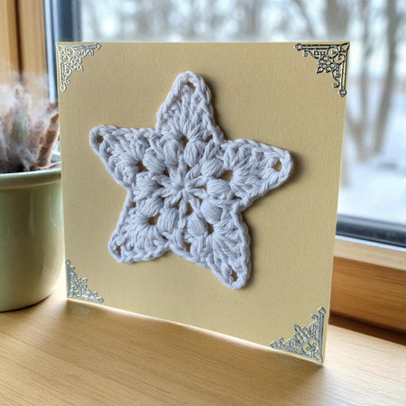 Crochet Christmas Cards – Handmade Holiday Cards with Crochet Appliqué – Unique Christmas Gift
