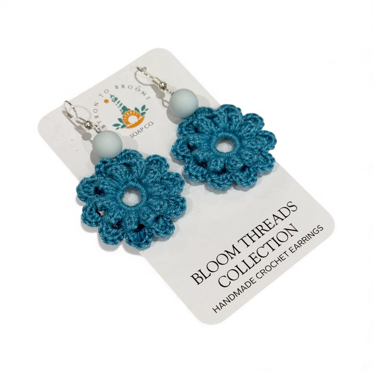 Crochet Earrings - Bloom Threads: Azure Tide