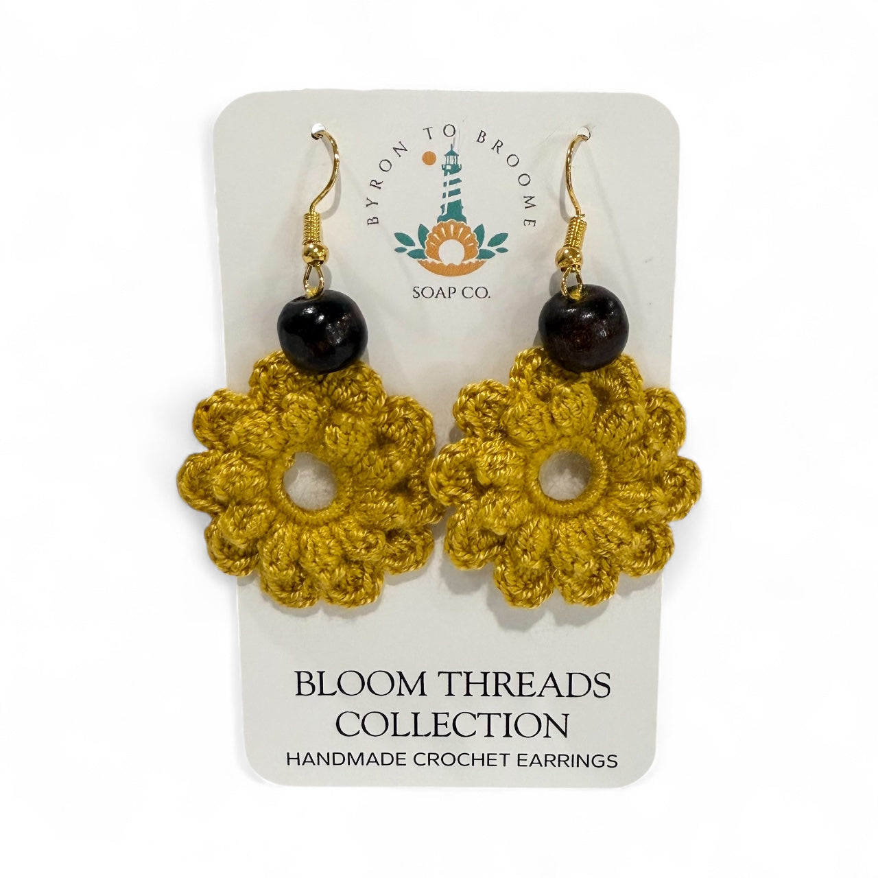 Crochet Earrings - Bloom Threads: Vintage Ochre