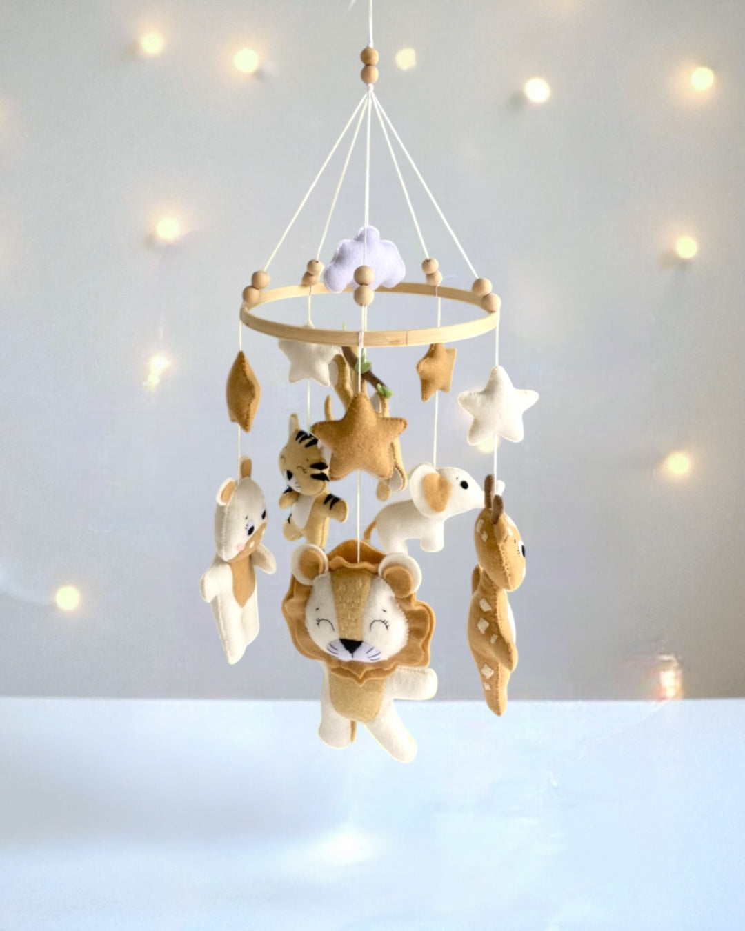 Safari Baby Mobile in Neutral Tones