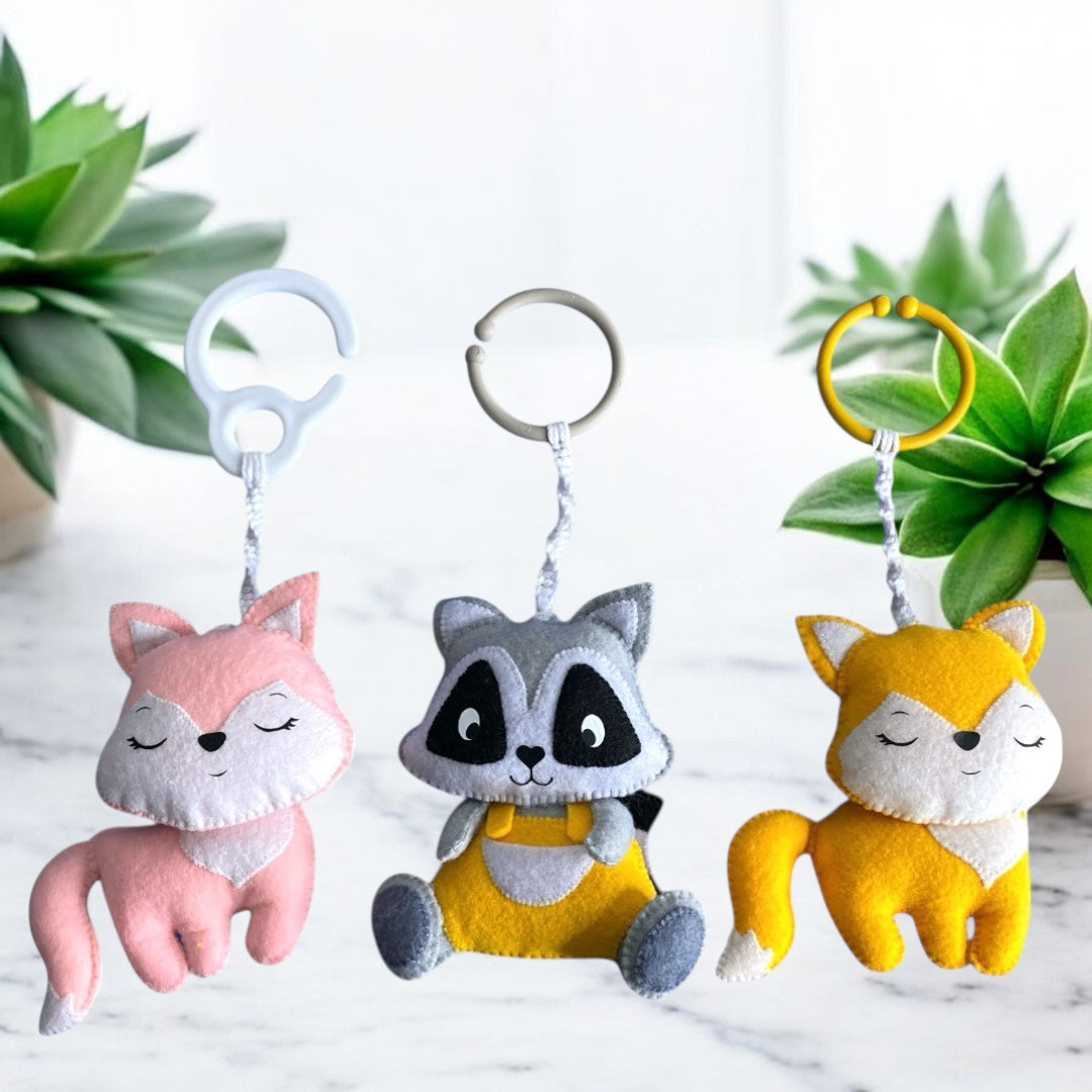 Fox & Raccoon Hanging Toys