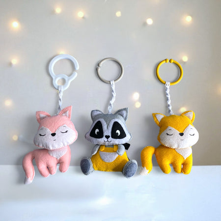 Fox & Raccoon Hanging Toys