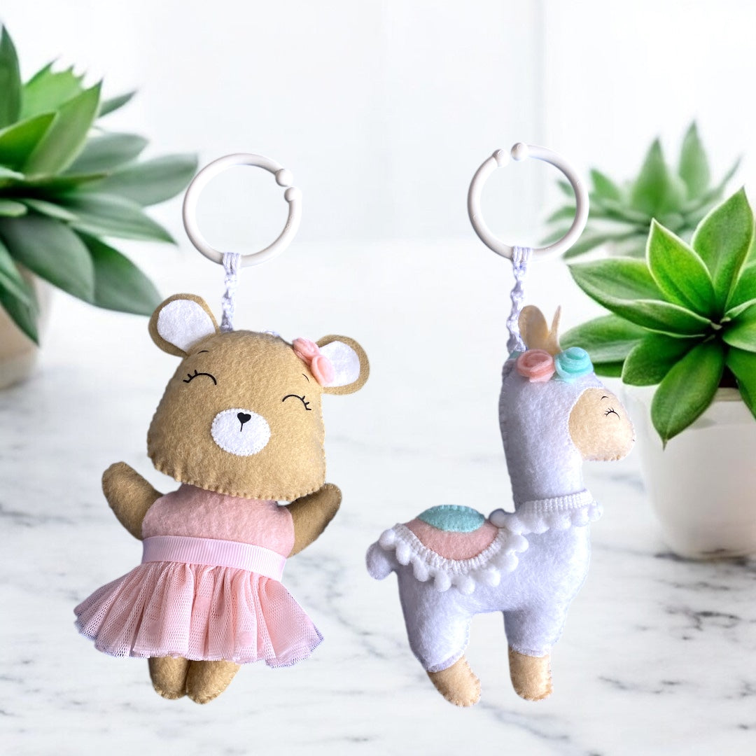 Llama & Bear Hanging Toys