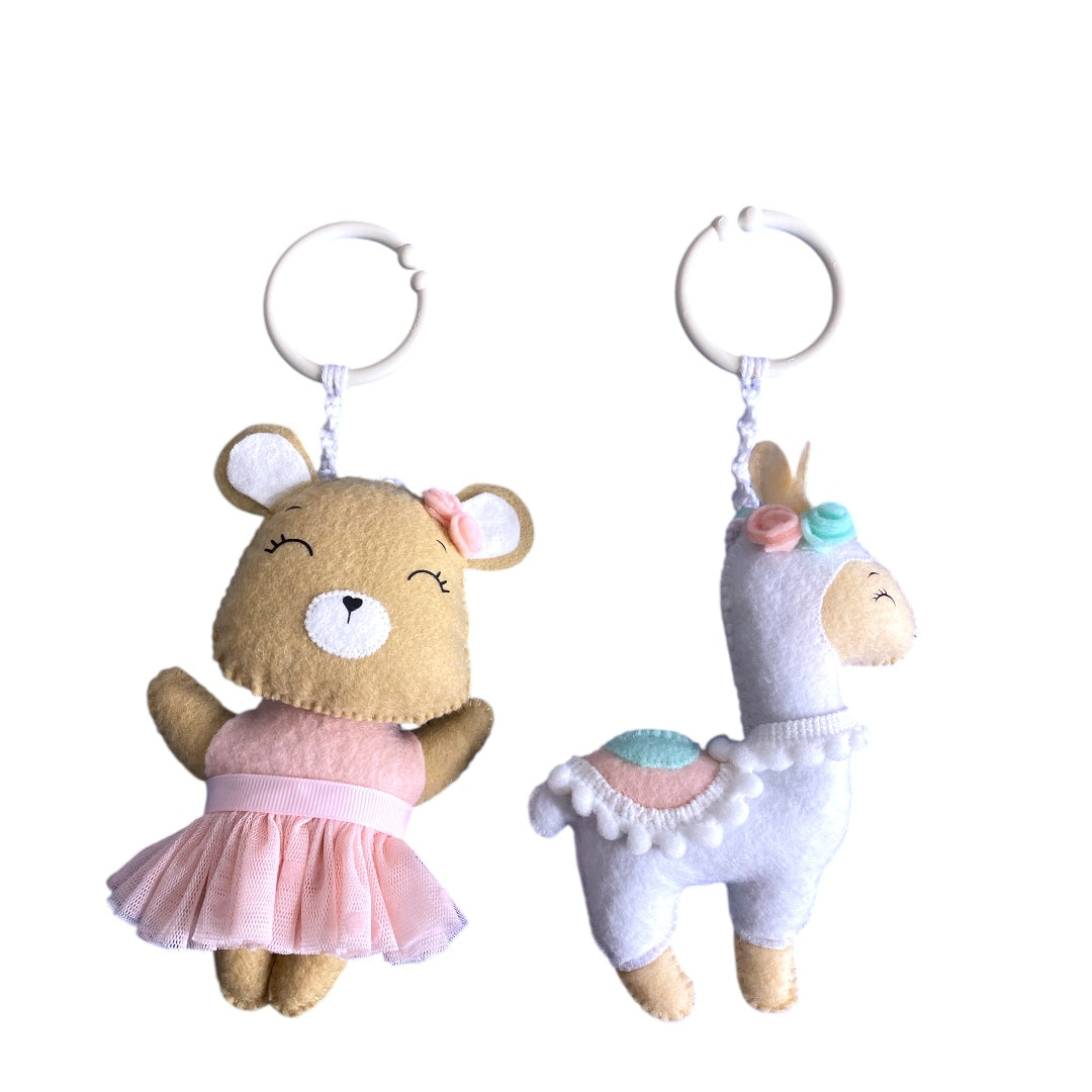 Llama & Bear Hanging Toys