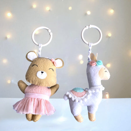 Llama & Bear Hanging Toys