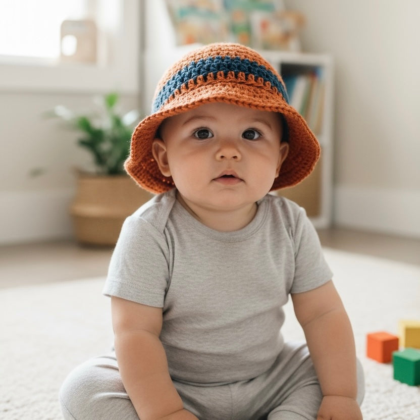 Adorable Handmade Crochet Hat | Earthy Terracotta 6-12 months