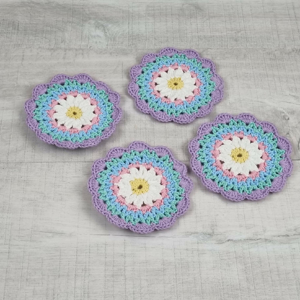 Handmade Daisy Coaster Set 2